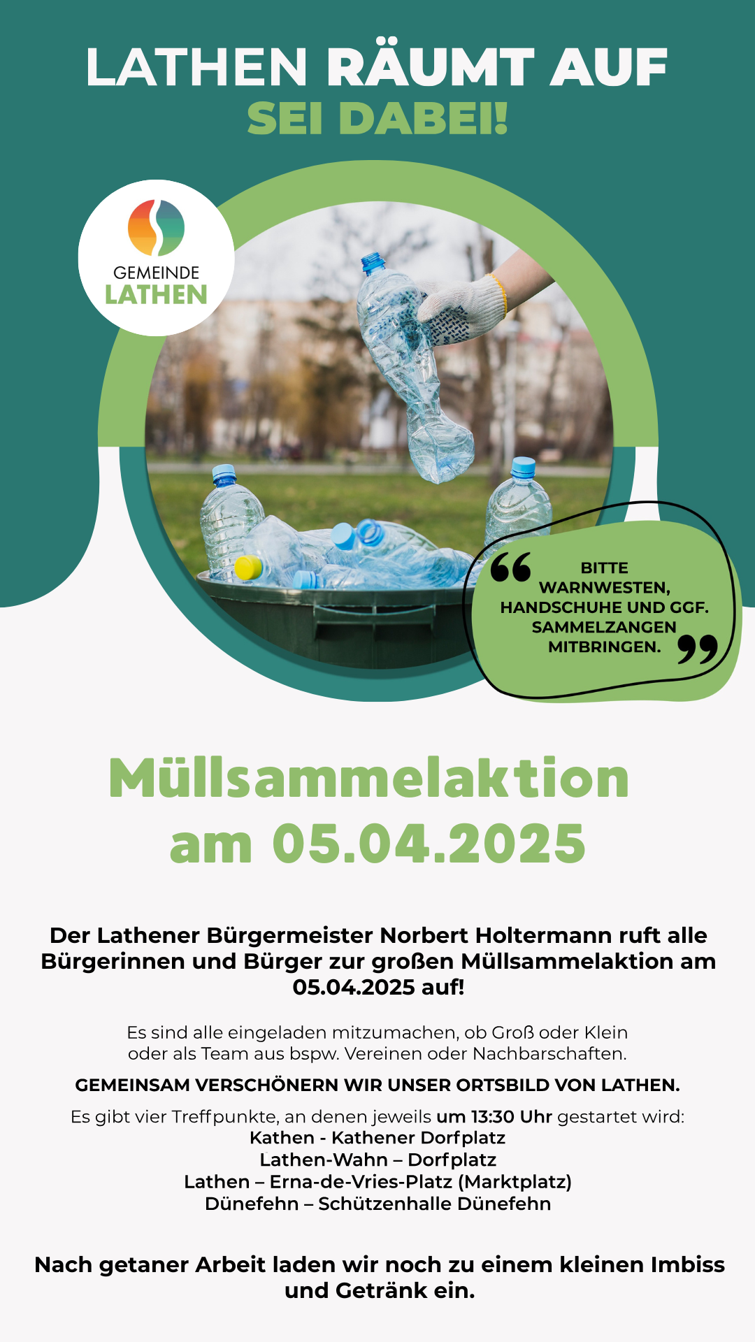 Müllsammelaktion Instagram Story Whatsapp Status 1